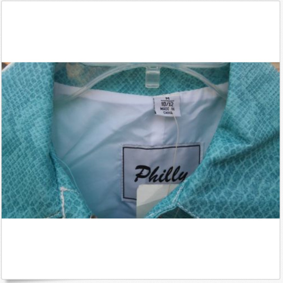 🆕Teal Faux Snake Skin Leather Jacket, Animal Print - Picture 4 of 6